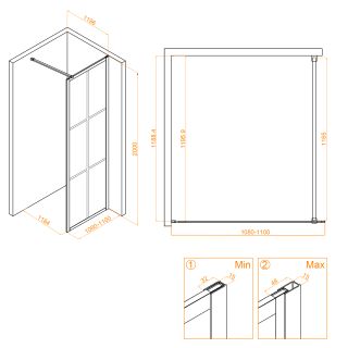 Душевая перегородка RGW WA-110W 351011011-15 110см белый
